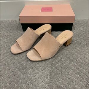 Kate Spade Women's Pale Pink Suede Mules
